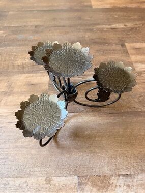 Vintage PartyLite Leaf Viking Candelabra